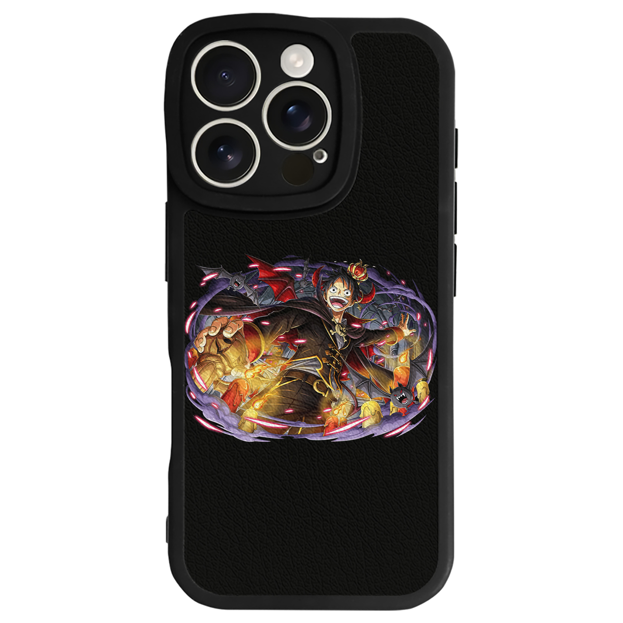 （画像用） ワンピース モンキー・D・ルフィ ONE PIECE Monkey D. Luffy 【iPhone 16シリーズ対応】シリコンスマホケース（レザー調） 材質：シリコン